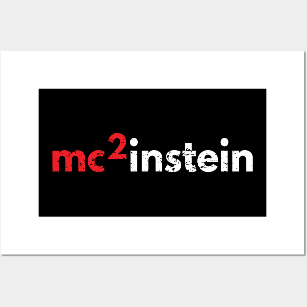 Scientist Einstein E=MC^2 Mass–energy Equivalence Phycist Logo Wall Art by alltheprints